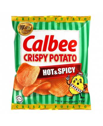 Calbee Crispy Potato Chips Hot & Spicy 72g