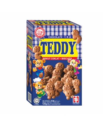 Hup Seng Chocolate Teddy Biscuits 120G