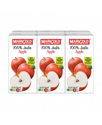 Marigold 100% Packet Juice - Apple 6 x 200ml