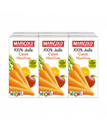 Marigold 100% Packet Juice - Carrot Mixed Fruits 6 x 200ml