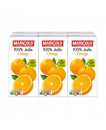 Marigold 100% Packet Juice - Orange 6 x 200ml